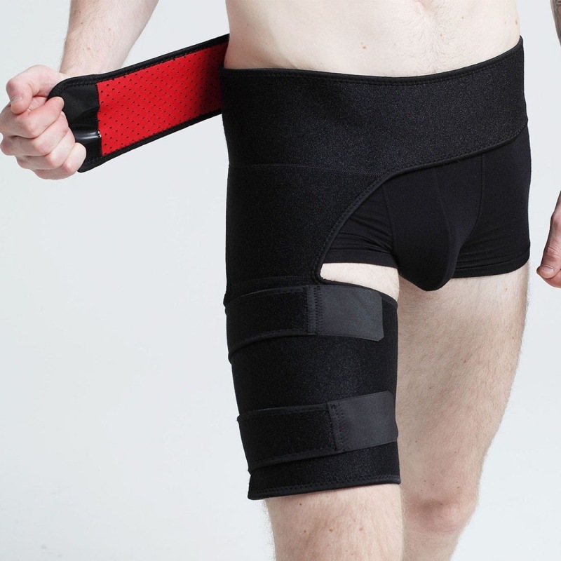Correa de soporte de la cintura correa de protección de cadera y muslo protección de pierna anti-tensión vinculante funda de Velcro deportes correa auxiliar