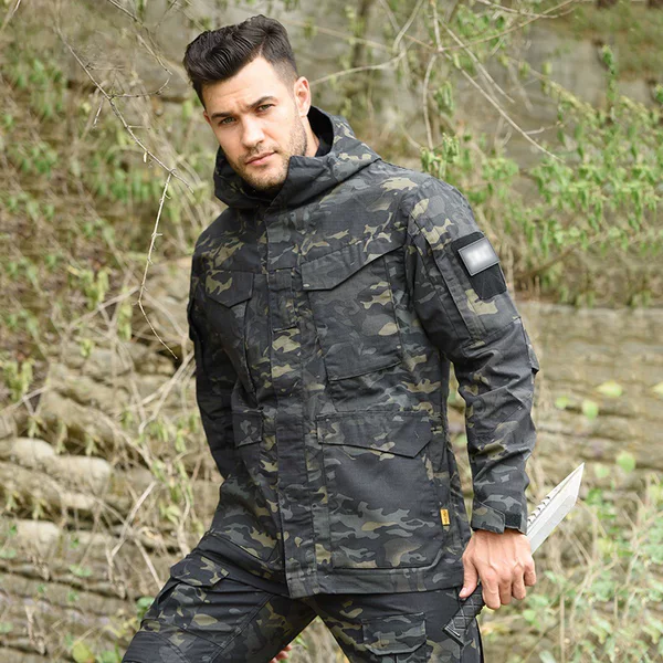 Hanye Outdoor M65 Tactical Windbreaker Camouflage Uniform Men's and Women's Work Jacket City Special Forces Outdoor Mountaineering Clothing