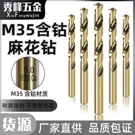 含钴直柄麻花钻M35金属扩孔合金钻头开孔不锈钢角铁手电钻转头