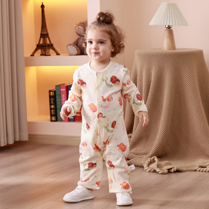 Estilo nórdico bebé mono niños y niñas bebé mameluco niños de manga larga primavera y otoño mameluco europeo y americano Internet celebridad venta al por mayor