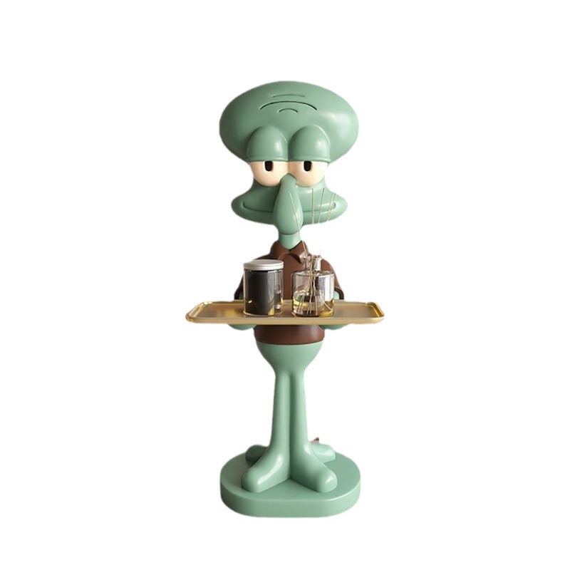 Squidward クリエイティブトレイ装飾品リビングルーム収納ホームストレージ樹脂漫画デスクトップ装飾|undefined