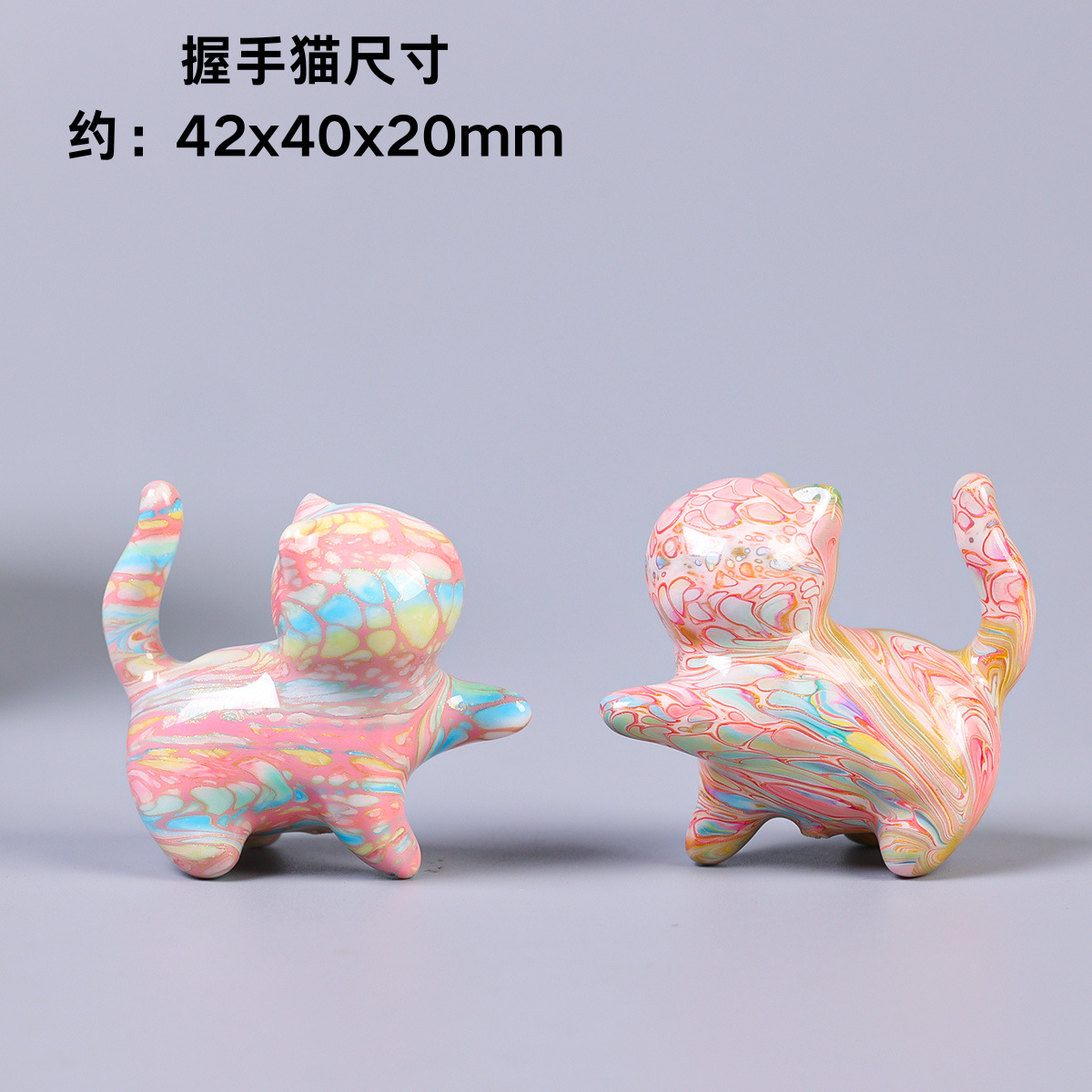 杭州霊隠漆猫シリーズ カラフルで可愛い猫 招き猫 漆塗り置物 文玩装飾