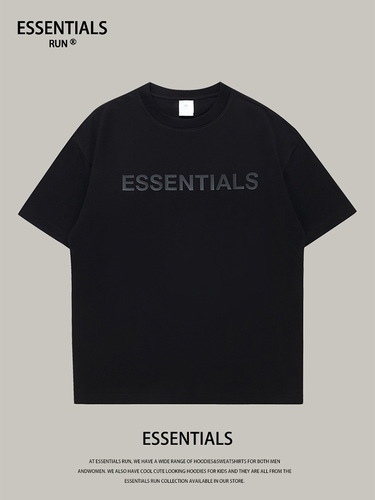 Essentials Summer Men's Clothing Heavyweight Short-Sleeve Pure Cotton Loose Couple's T-Shirt Trend Brand Instagram Same Style Quality