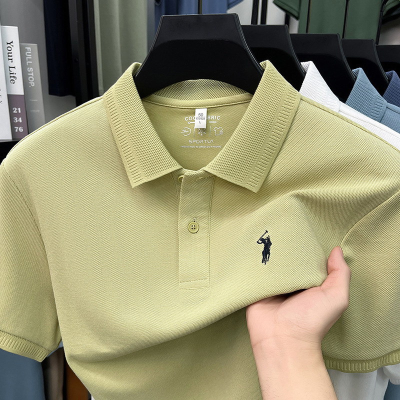 Authentic Tommy Combed Cotton Polo Shirt 2026 Summer New Style Pony Logo Non-Iron Fashion Casual Large Size T-Shirt Wholesale