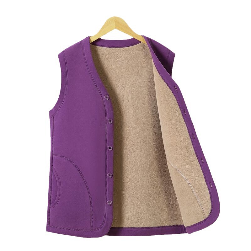 남성 및 여성, 중년 및 노인용 겨울 조끼, 두꺼운 양복 조끼, 벨벳 조끼, 독일 벨벳 따뜻한 대형 아빠 가디건