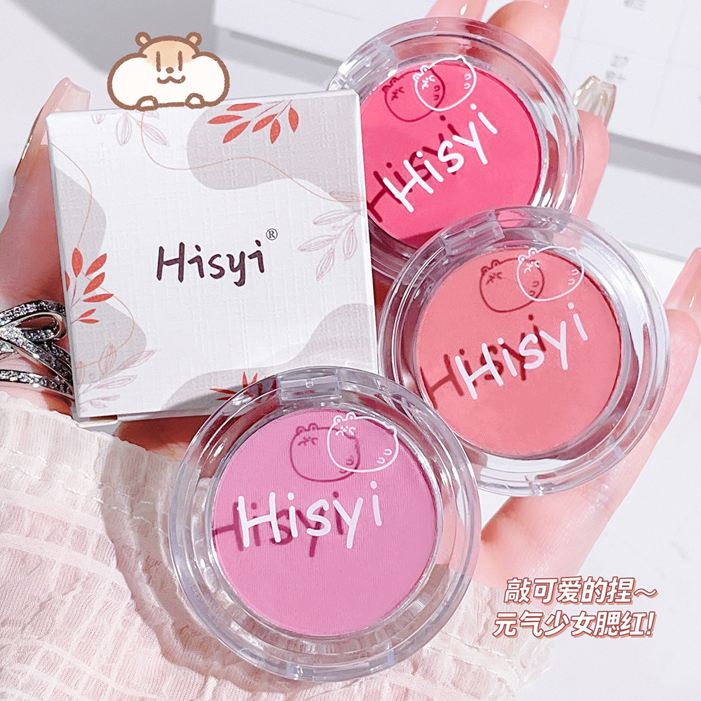 HISYI Monochrome Blush Vigor Natural Brightening Thin Flash Matte High Gloss Face Repair Monochrome Eyeshadow Makeup Cheap Women