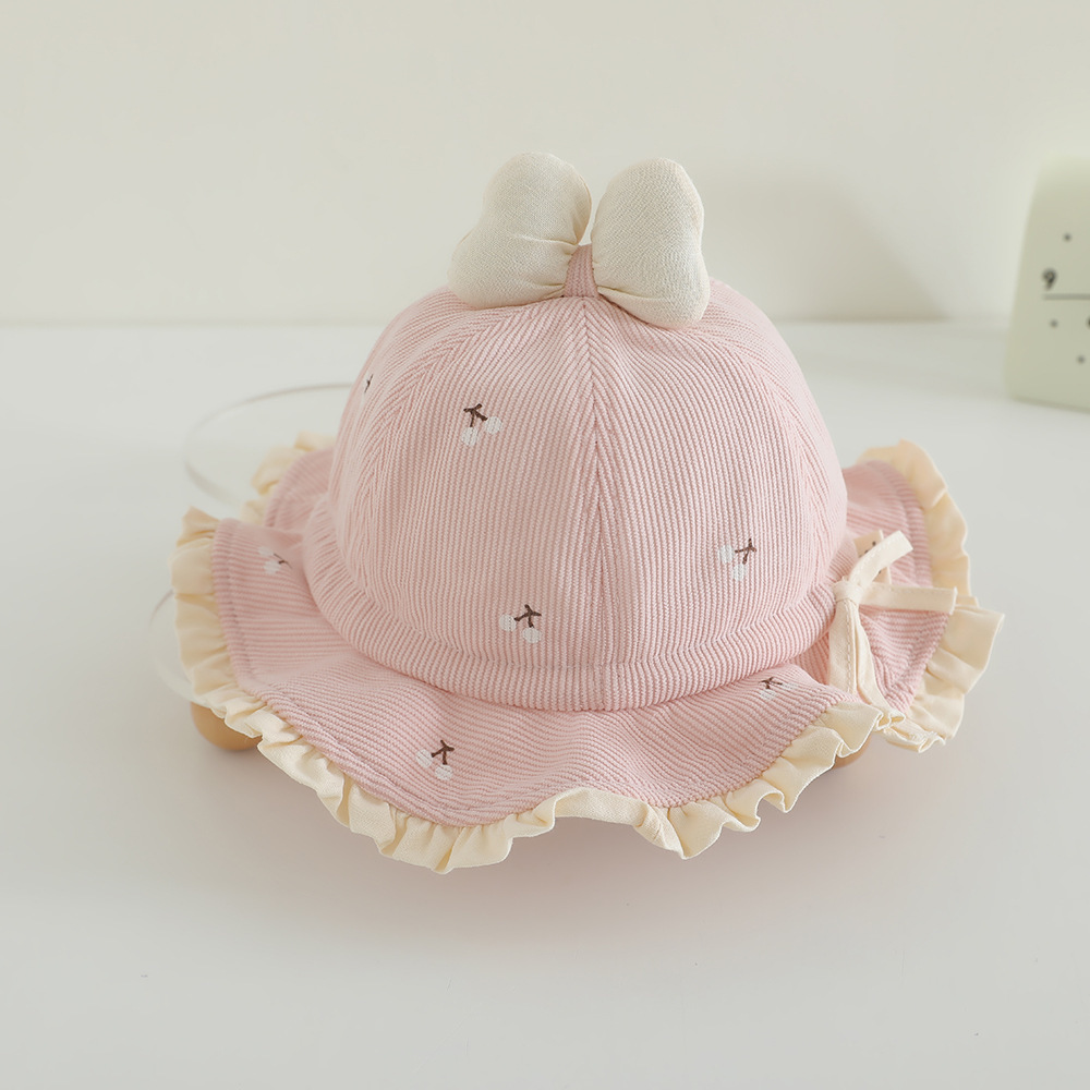 Printed cherry --- pink rice edge + 50CM suitable for children aged 1-3 + standard
