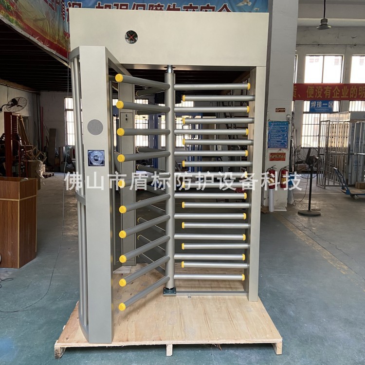 火车站单向手推不锈钢门 旅客只出不进旋转门 员工智能后勤刷卡门