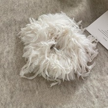 超仙氛围感毛毛发圈女法式高级感发绳毛绒头绳丸子头花发饰品秋冬
