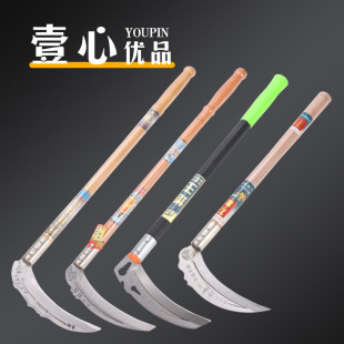 Agricultural lengthened handle sickle mower manganese steel sickle agricultural grinding-free outdoor harvest crop sickle