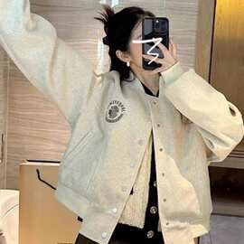美式棒球服外套女春秋2024新款爆款早秋季小个子休闲短款夹克上衣