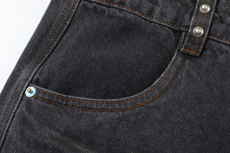 Men's Clothing retro multi-strand split jeans men's ins Fashion brand casual loose wide-leg trousers_voghion.com