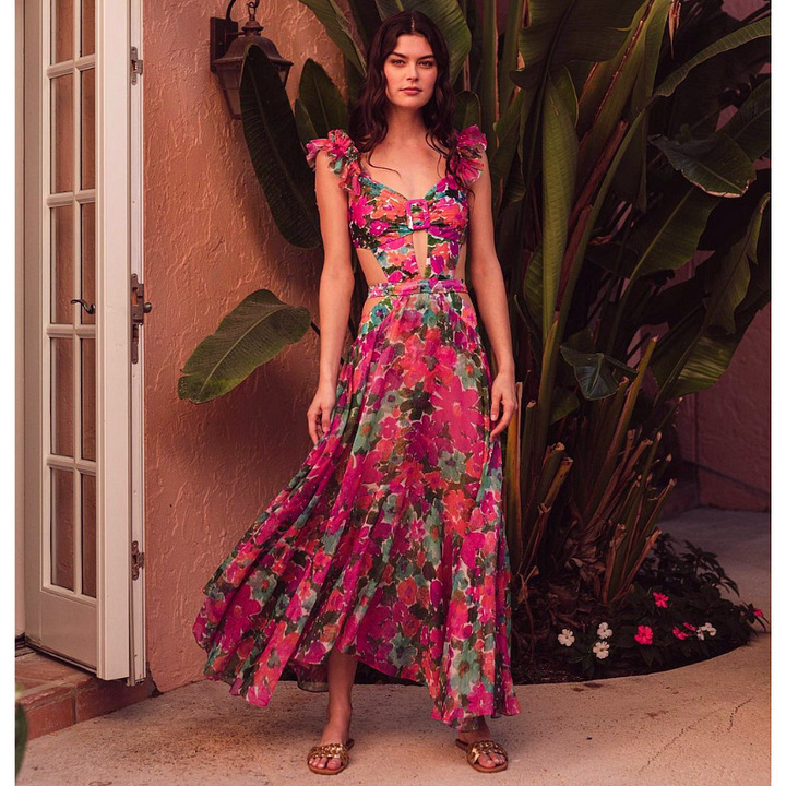 210g Weight Sleeveless Sleeve Length Polyester Fabric Type Regular Top Length One-pieces Tops Type 2 Pieces Set Quantity Swimming Pool, Swimming Occasion V Neck Neckline Regular Fit Fit Type Ditsy Floral Pattern Women's Gender Elegant Style Women's Elegant Lady Ditsy Floral 2 Pieces Set One Piece Swimwear 5
