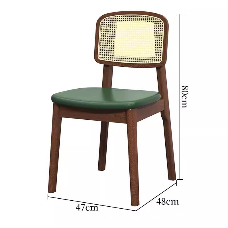 Silla de comedor de madera maciza para restaurante