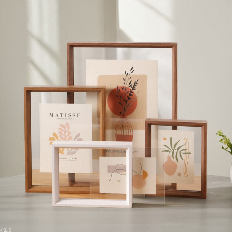 Double-sided transparent acrylic photo frame table 6 inch 7 inch 8 inch specimen display frame calligraphy framed a4 photo frame Double-sided transparent acrylic photo frame table 6 inch 7 inch 8 inch specimen display frame calligraphy framed a4 photo frame