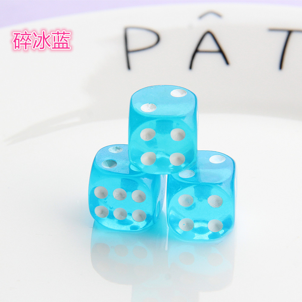 Dados de resina de color caramelo redondeado Tablero de dados de cristal Accesorios de juego Accesorios de llavero de bricolaje Productos transfronterizos de Amazon