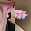 Silver needle, fashionable earrings, silver 925 sample, Korean style, city style, European style, simple and elegant design