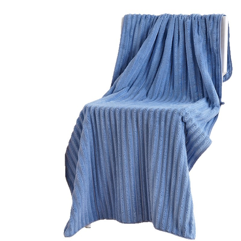 Superabsorberande badhandduk i korallfleece för vuxna randig_voghion.com