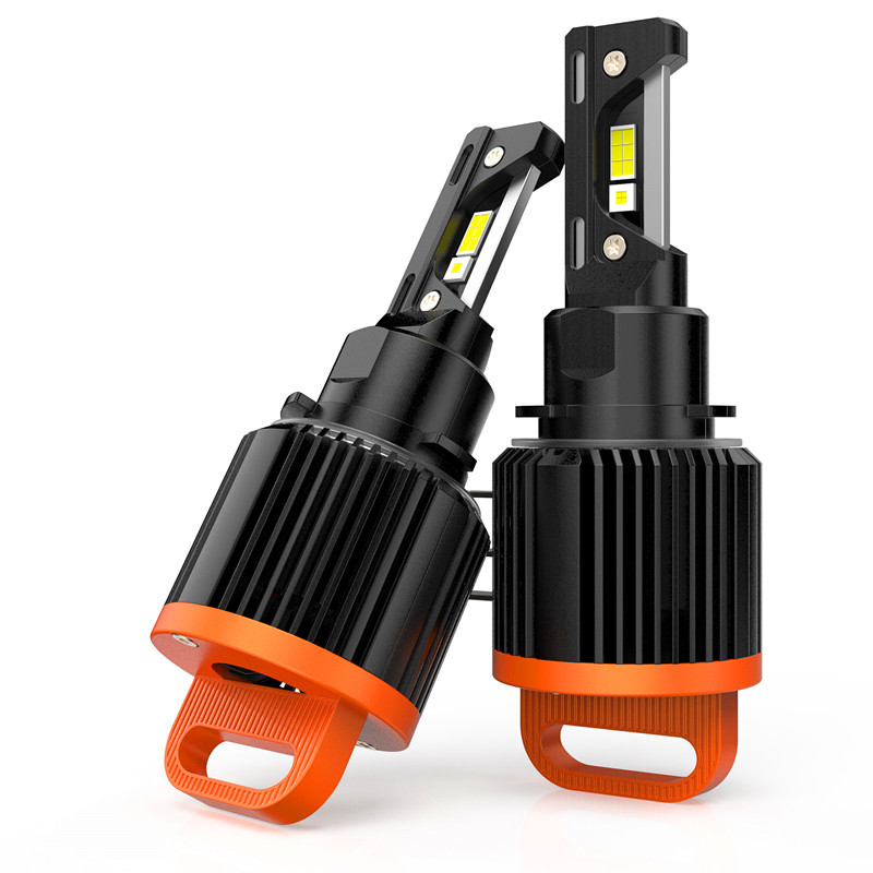 Los faros de automóviles LED H15 series naranja negro decodifican diseño inalámbrico, fuerte disipación de calor