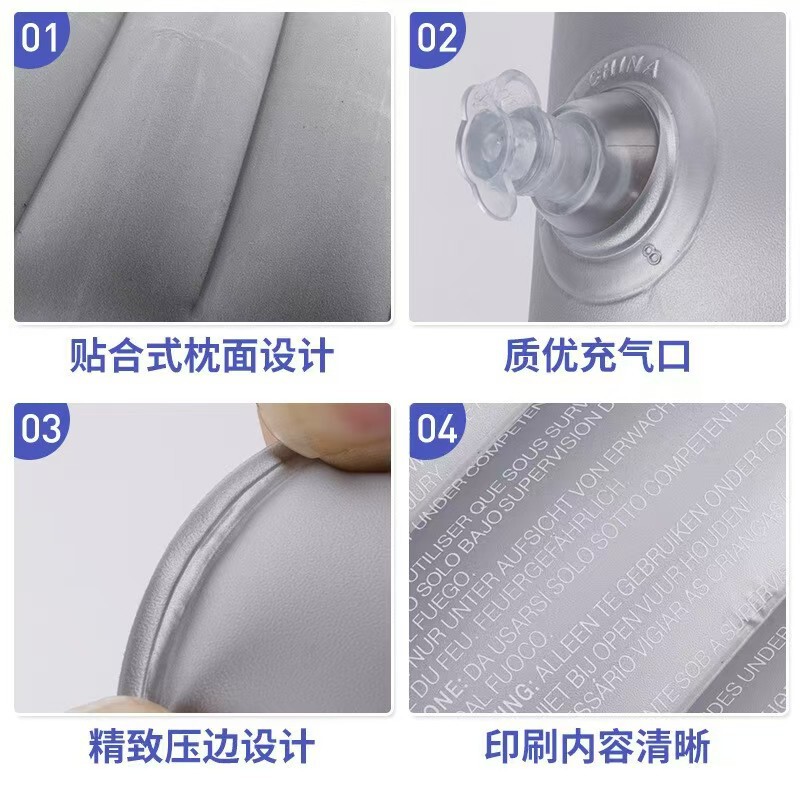 メーカー在庫卸売 PVC 観光屋外列車飛行機植毛革枕ポータブル枕インフレータブル枕|undefined