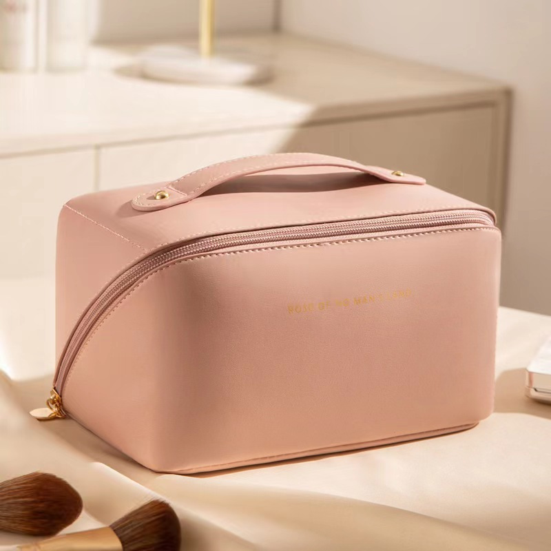 Amazon pu ファッショナブルなポータブル化粧品バッグ高価値枕化粧品バッグ旅行収納バッグ大容量トイレタリーバッグ|undefined