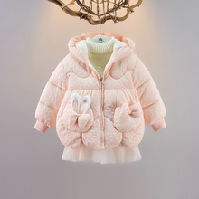 童裝女童棉服外套洋氣冬裝女寶寶冬季加絨棉衣嬰兒冬天保暖衣