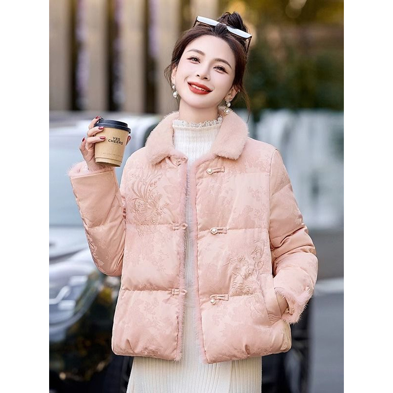 [can be hung and stored] [new Chinese style down jacket] high-end 2024 winter new fashion short foreign