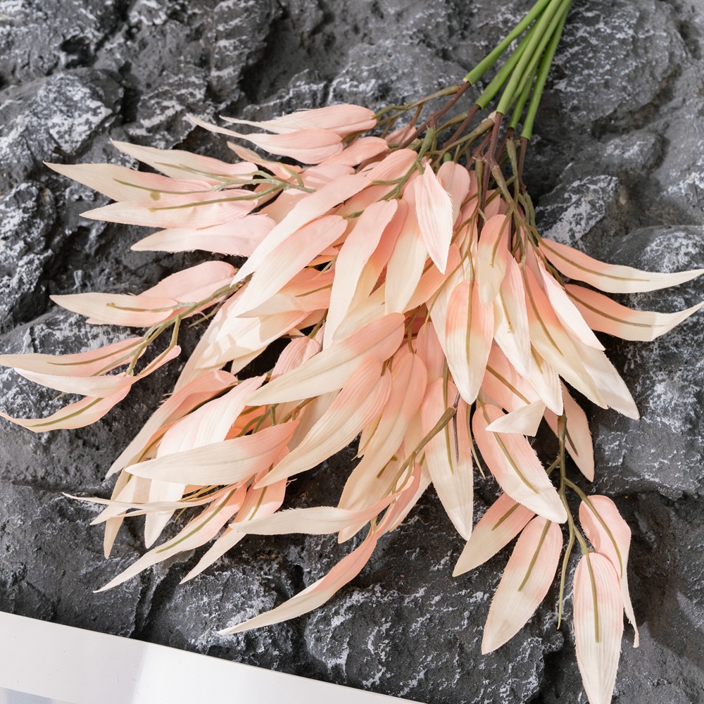 INS風長竹葉枝仿真花廠家假花綠植物批發裝飾工藝品跨境YC1059-4