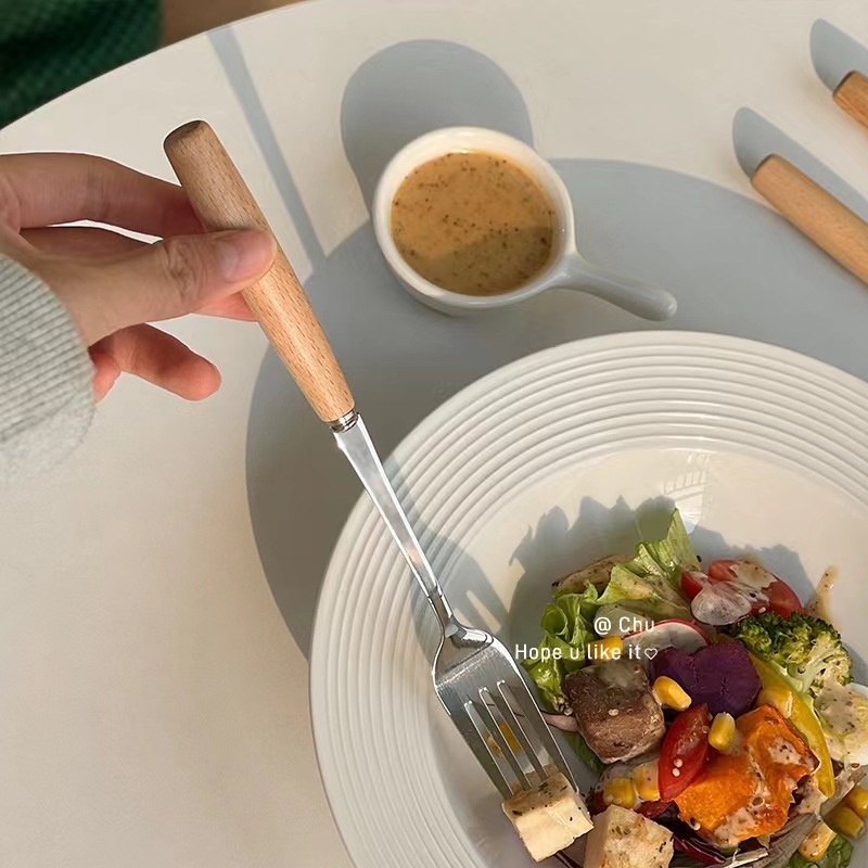 食器和風ブナ箸家庭用木製スプーン箸ギフトボックス洋食ナイフ木製ナイフ、フォーク、スプーンポータブル食器セット|undefined