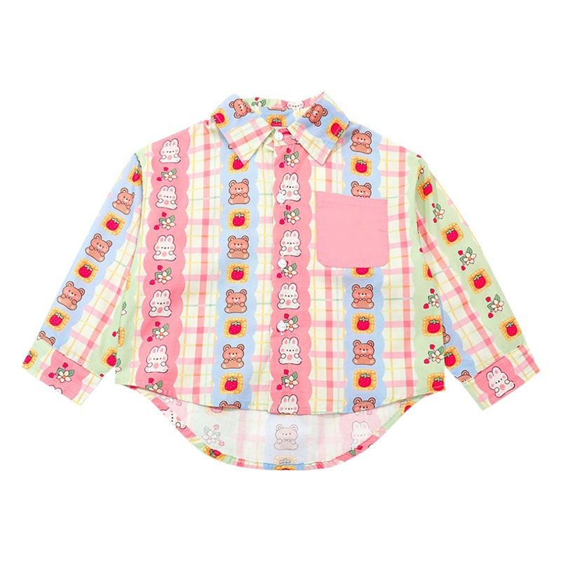 Bebé camisa de manga larga primavera y otoño los niños lindos de moda camisa otoño 3 a 4 tres cinco dos años ropa