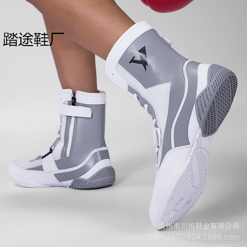 Cross-border dropshipping hot-selling 2025 men's wrestling shoes, large size indoor fitness training shoes, professional combat outdoor wear-resistant shoes