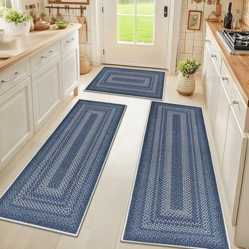 Almohadilla de suelo de cocina transfronteriza almohadilla de barro de diatomeas de viento bohemio almohadilla de suelo de absorción de agua y secado rápido dos juegos de almohadillas antideslizantes resistentes al desgaste