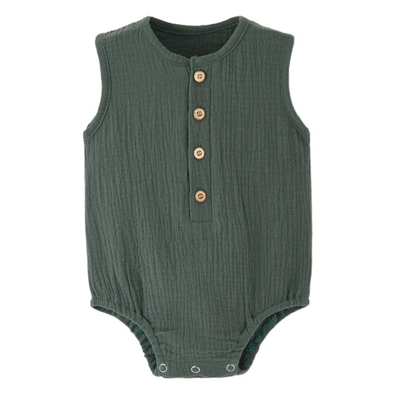 Ins Новая детская одежда Jumbo Летняя марлевая тонкая одежда без рукавов для новорожденных Одежда для скалолазания Детский жилет Одежда для Заяца