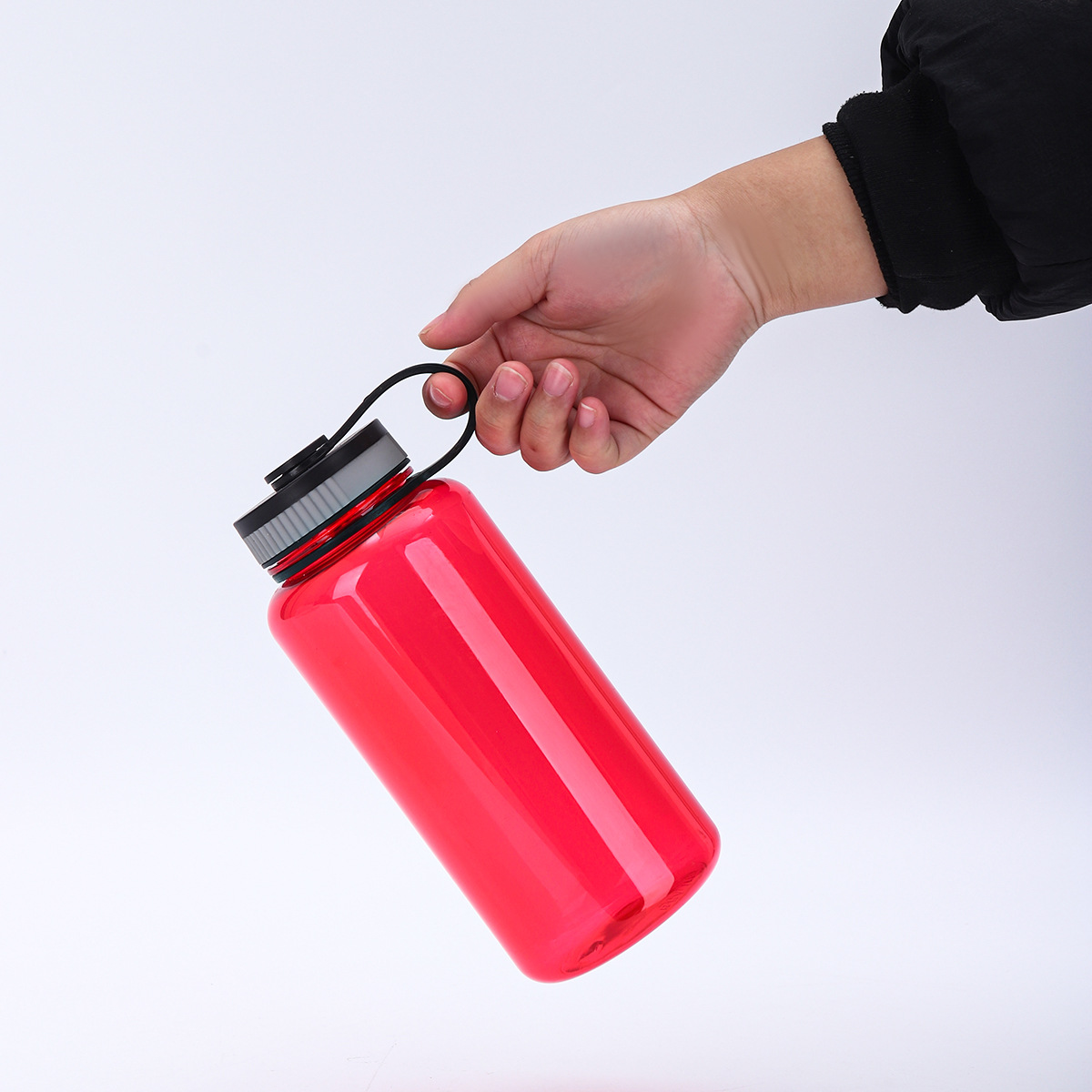 Spot transfronterizo 32oz hervidor de plástico de gran capacidad resistente a altas temperaturas taza de boca ancha al aire libre conveniente con mango hervidor espacial