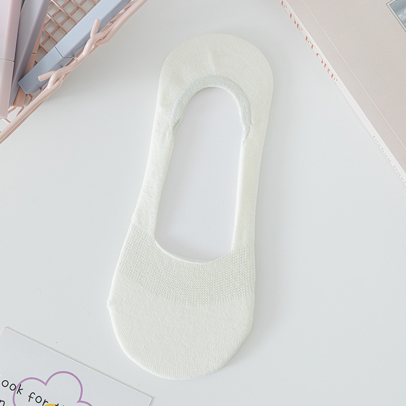 Calcetines de barco no caen calcetines de verano anti-deslizantes superficiales absorción de sudor calcetines de verano delgadas transpirables calcetines de mujer calcetines invisibles