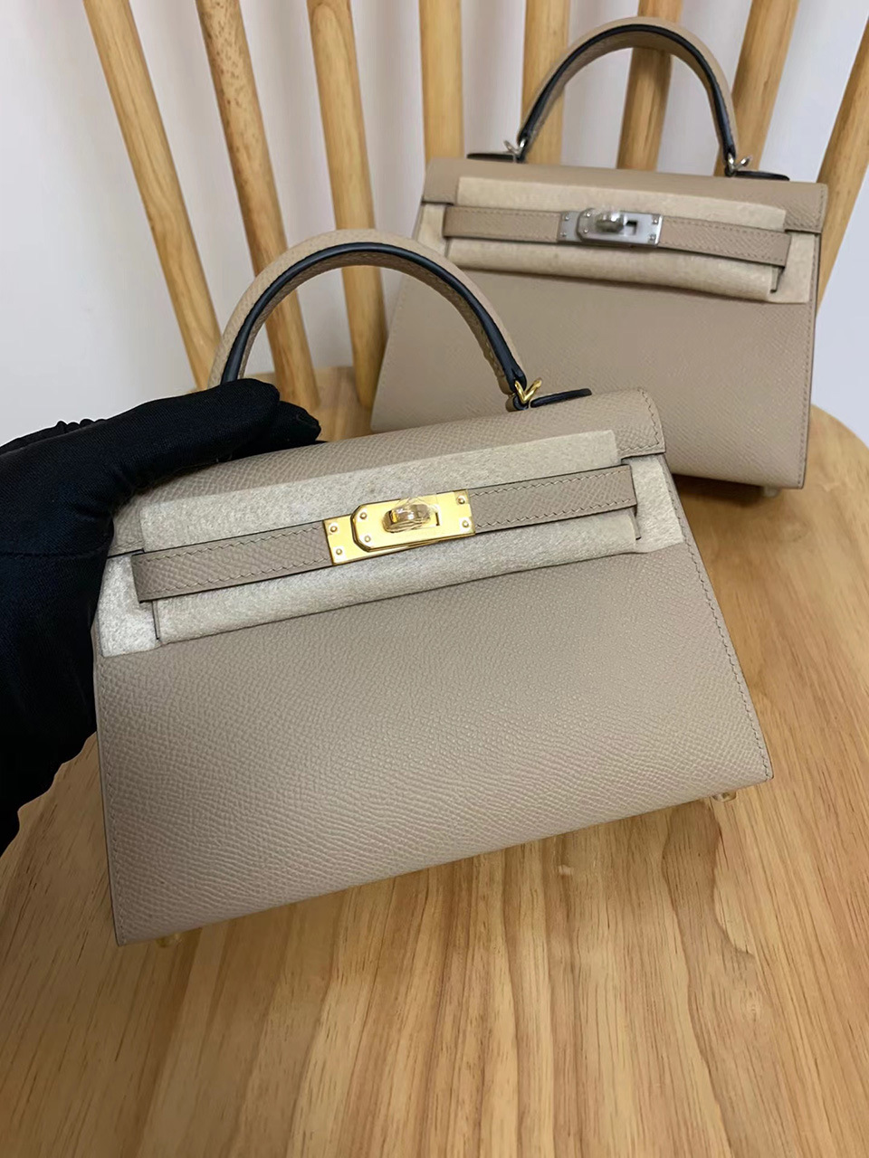 Bolso Kelly mini de cuero genuino, nuevo 2025, para mujer, versátil, al por mayor