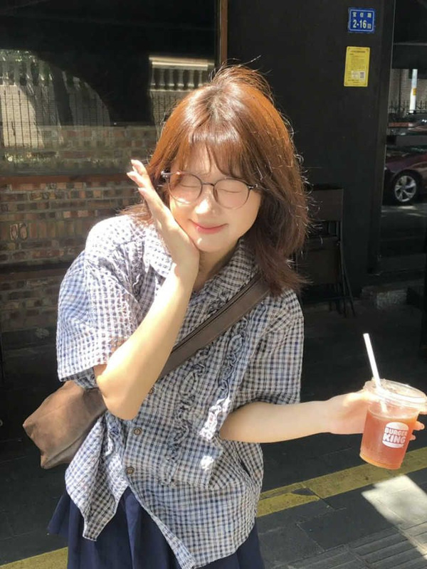 设计感小众短袖衬衫女夏季2025新款韩系百搭绑带收腰中长款上衣潮|undefined