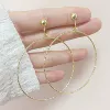 212- (6cm) Gold Pigment Circle Mosquito Repellent Disc Ear Clip