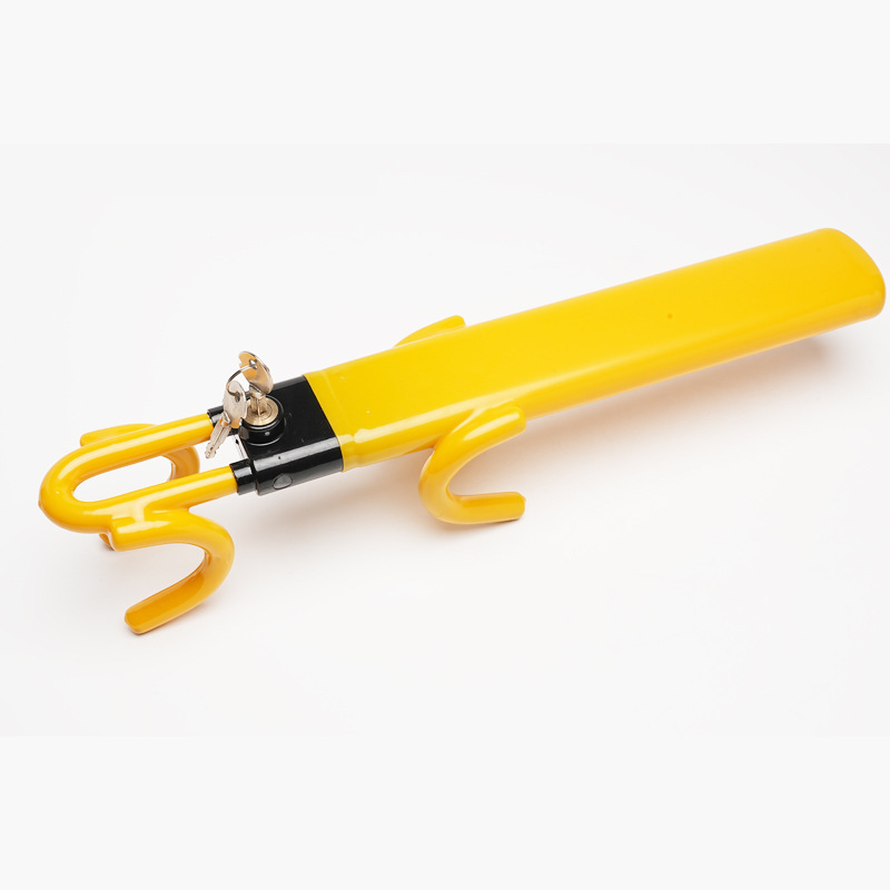 New Car Steering Wheel Lock Double Hook U-Shaped Anti-Theft Lock Car Accessories Adjustable Telescopic Multi-Functional Car Lock