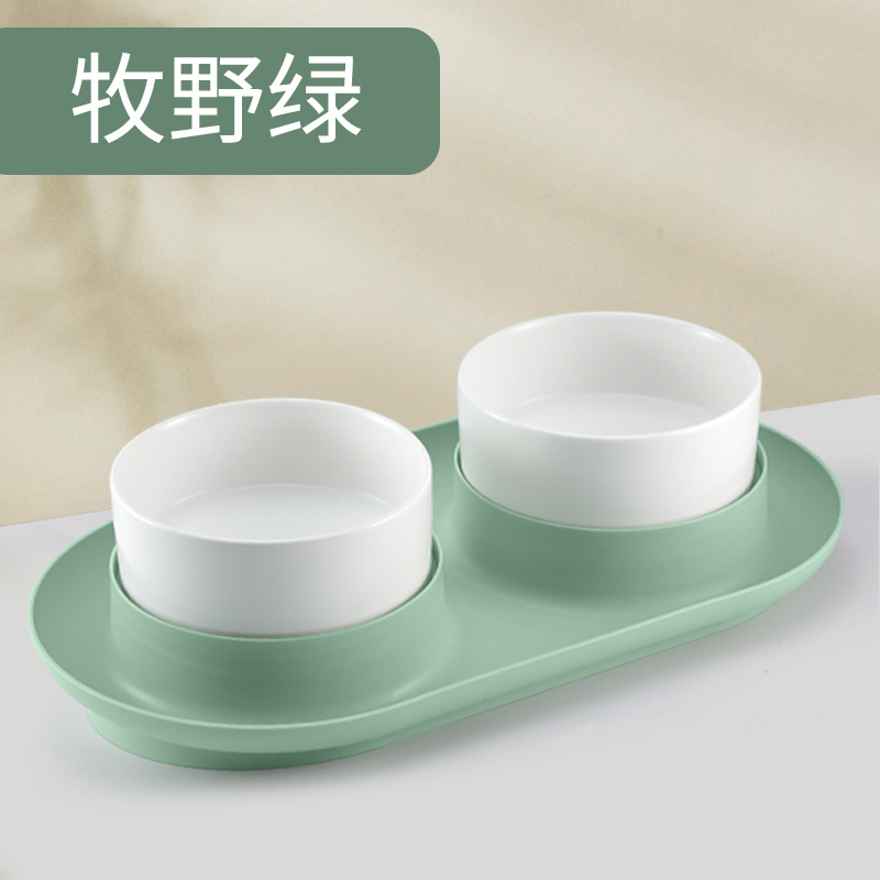 [누수 방지 식품 볼 랙 + 세라믹 더블 볼] 마키노 그린