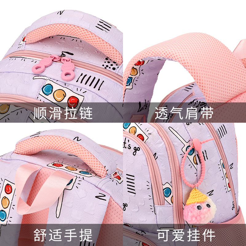 Peces naturales nuevos niños schoolbag estudiante de la escuela primaria Grado tres a seis mochila chica schoolbag Grado uno Venta caliente