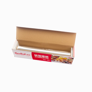 Foreign Trade Quality Thickeneded Commercial Tin Foil Aluminum Foil Roll Barbecue Special Oven Baked Food Grade Aluminum Foil Roll High Temperature Resistance