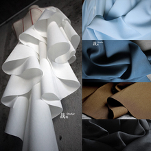 衬衣面料 涤纶黑白哑光斜纹厚实礼服高档北欧结构主义设计师布料