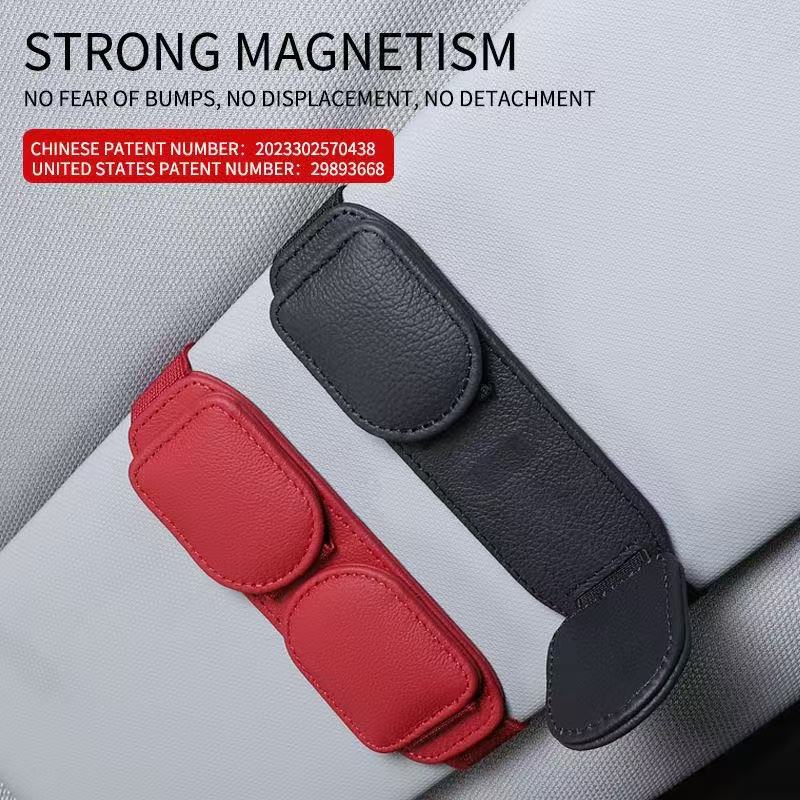 New Car Glasses Clip Sun Visor Holder Car Sunglasses Case Multifunctional Card and Document Holder Receipt Storage