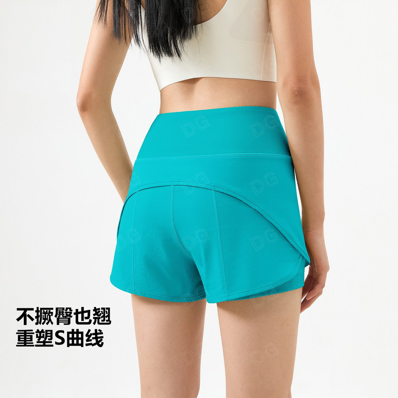 Women's summer sports shorts, faux two-piece, anti-exposure, casual loose yoga pants, suitable for running and outdoor fitness wear Women's summer sports shorts, faux two-piece, anti-exposure, casual loose yoga pants, suitable for running and outdoor fitness wear