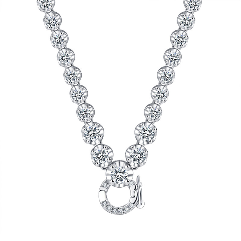 Zhuang Sheng joyería S925 todo el cuerpo collar de burbujas de plata hebilla universal cadena del todo fósforo collar de Las Mujeres 45cm50cm
