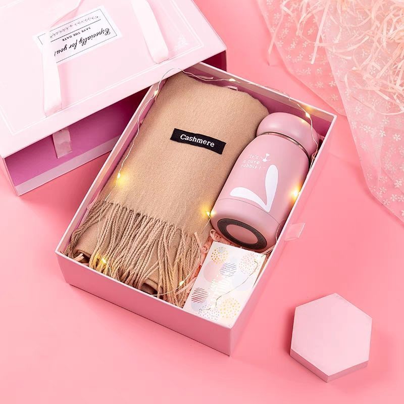 Camel scarf + 304 thermos cup + rabbit