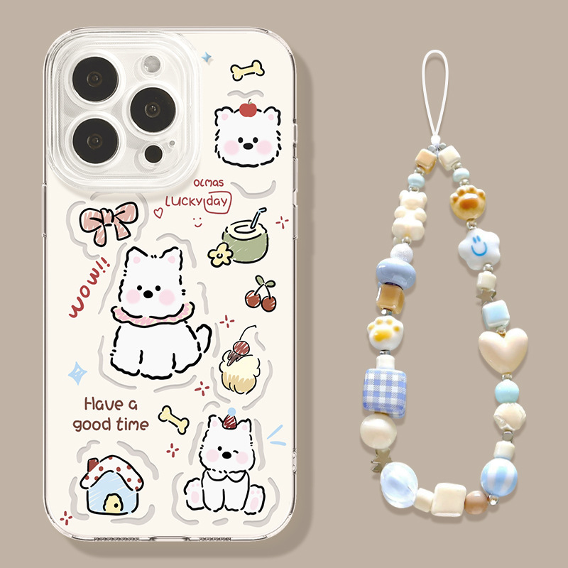 Suitable for Apple 13 Mobile Phone Case 11 Transparent New Style 13 Lens All-Inclusive 15 Promax Cute 17 Cartoon 14 Female
