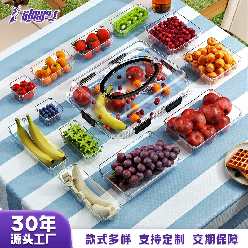 Кастомная сумка-холодильник Zhanggong из ПЭТ, прозрачный контейнер для сыра, герметичный, удобный для использования на открытом воздухе, контейнер для сыра.