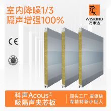 万事达钢品 吸隔声岩棉夹芯板 降噪消音板 室内降噪约1/3